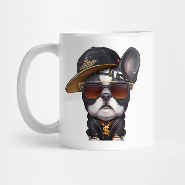 Brindle Pied French Bulldog Hip-Hop Super Star by stonemask